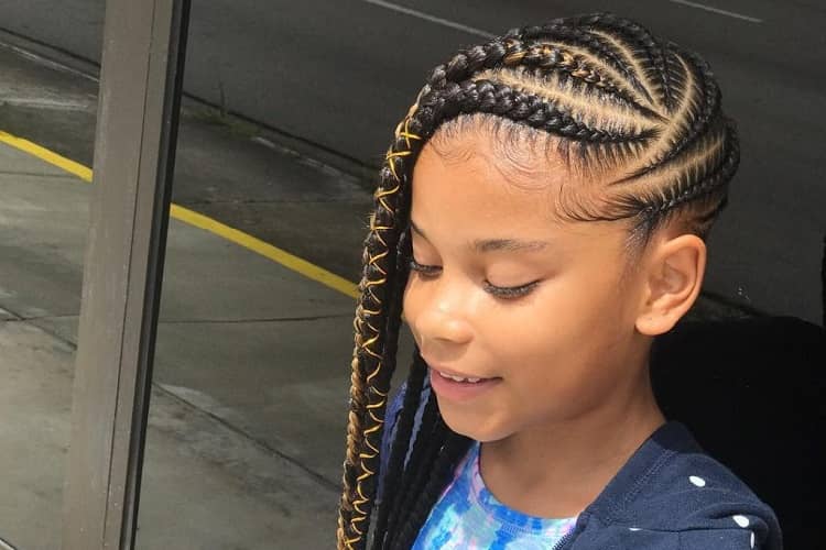 Box Braids: Large, square-shaped braids that are perfect for babies with long hair.