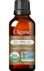Cliganic Organic Tea Tree Essential Oil, 100% Pure Natural, for Aromatherapy | Non-GMO 