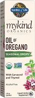 Garden of Life mykind Organics Oil of Oregano Seasonal Drops 1 fl oz (30 mL) Liquid, Concentrated Plant Based Immune Support - Alcohol Free, Organic, Non-GMO, Vegan & Gluten Free Herbal Supplements
